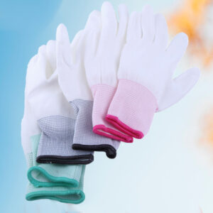 Găng tay poly 13 kim cổ dài 12cm (Trắng,đen,xám,xanhdương,tím) GT615-43